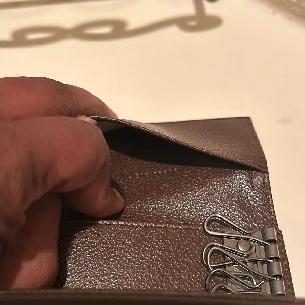 Bvlgari Millerige 6 Keyholder Brown Coated Heritage Canvas Leather New